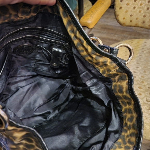 Dana Buchman Leopard Print Shoulder Bag - Picture 2 of 7